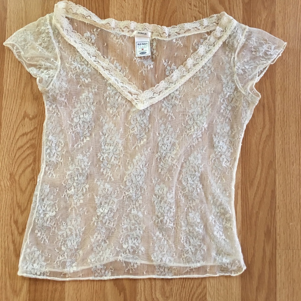Beautiful feminine lace over shirt